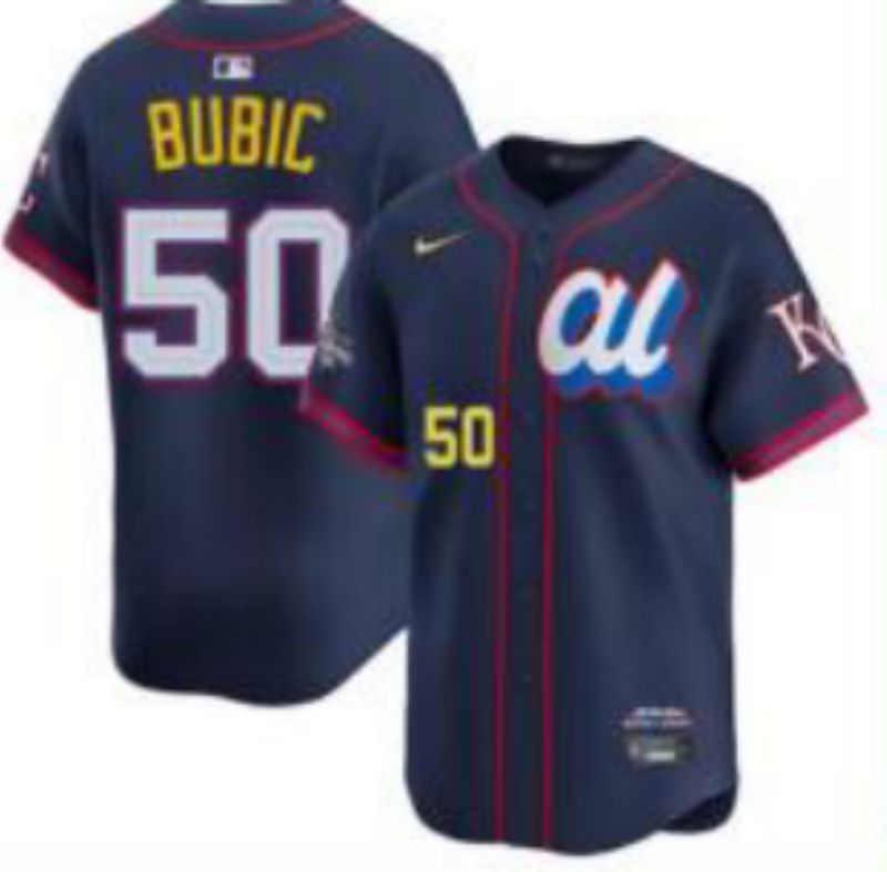 Men 2025 Kansas City Royals #50 Bubic Drak blue Nike MLB All Star jersey style 3->kansas city royals->MLB Jersey